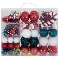 Karácsonyfa Gömbszett Comet - piros/aranyszínű, Konventionell, műanyag/textil (29.3/35.2/11.8cm) - Luca Bessoni