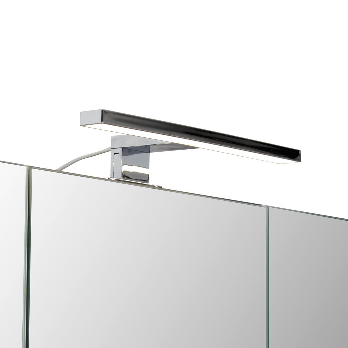 Spiegelschrank Alassio Mit Led 3-Türig Bht: 80x71x17 Cm - MODERN, Holzwerkstoff (80/71/17cm) - Luca Bessoni