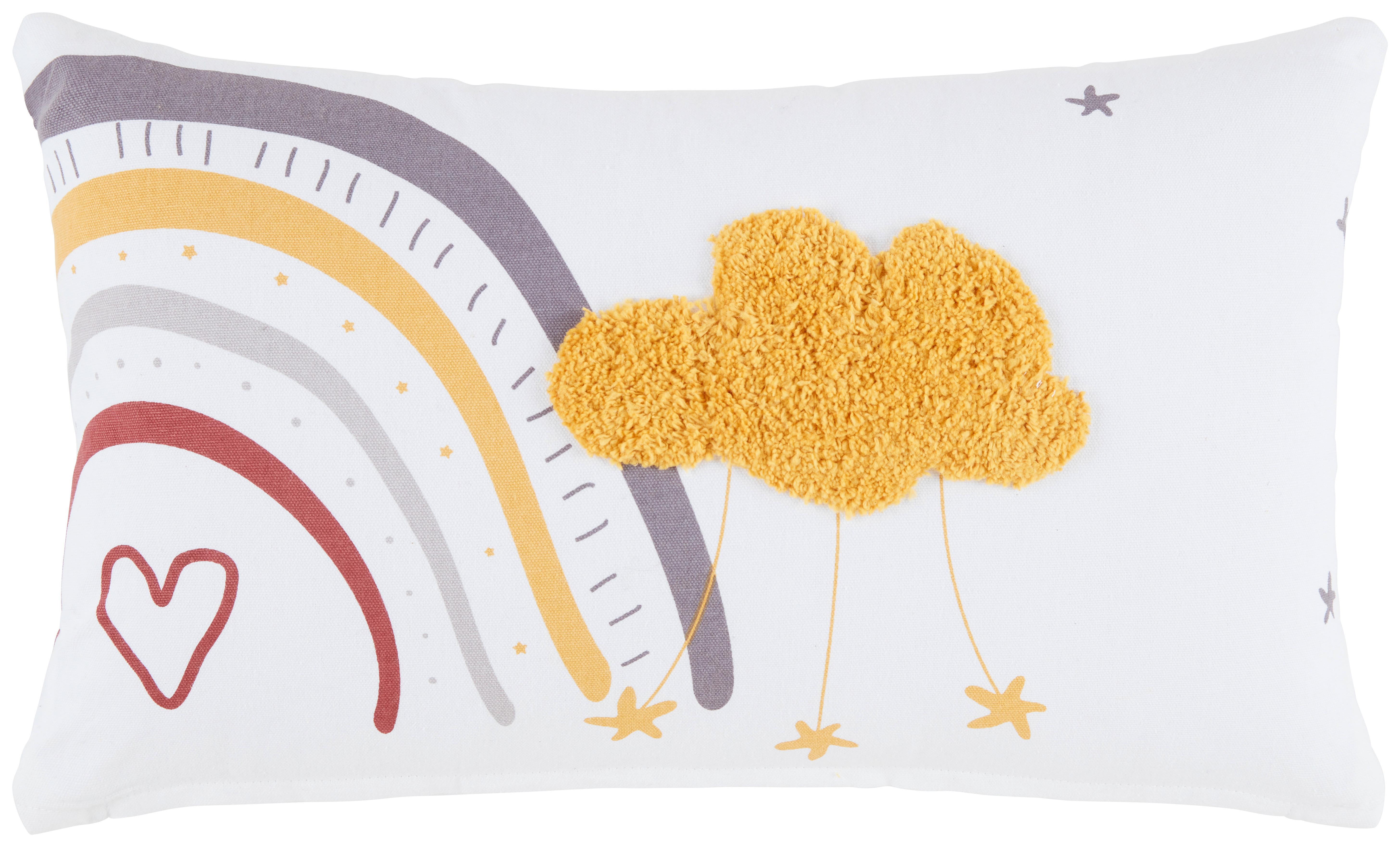DETSKÝ VANKÚŠ Sammy, 30/50cm - sivá/biela, Konventionell, textil (30/50cm) - Modern Living