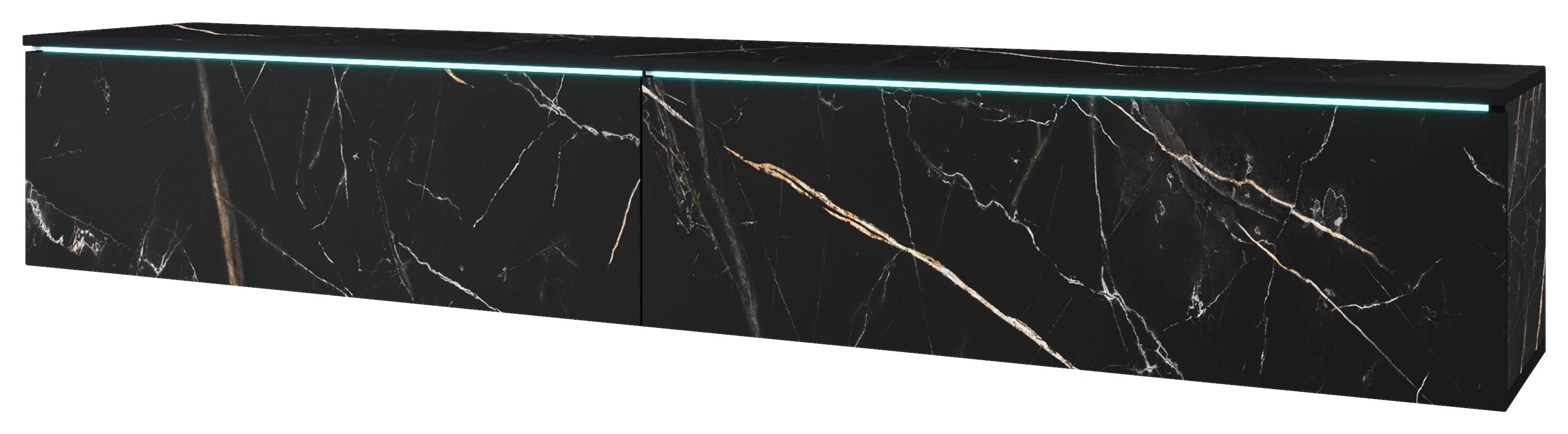 TV-Lowboard B: 180 cm Steinoptik mit Beleuchtung