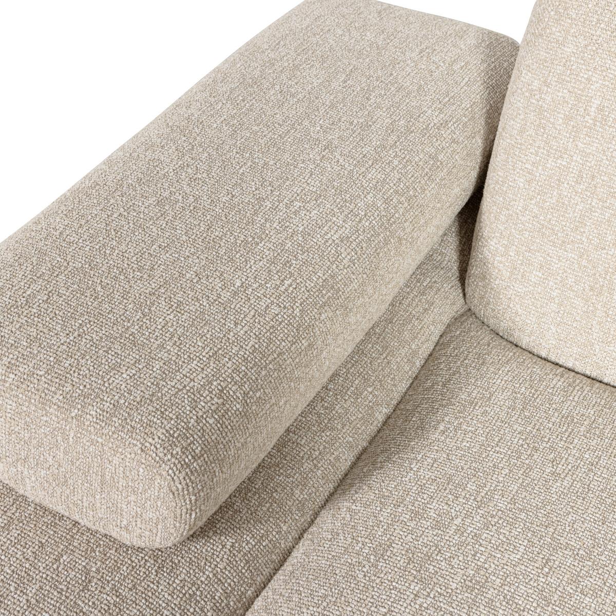 Sofaelement Mojo Beige B: 124cm - Beige/Schwarz, Design, Textil (124/74/162cm) - Livetastic