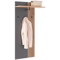 Garderobenpaneel Clever Anthrazit B: 70 cm - Eichefarben/Anthrazit, MODERN, Holzwerkstoff (70,1/139/26cm)