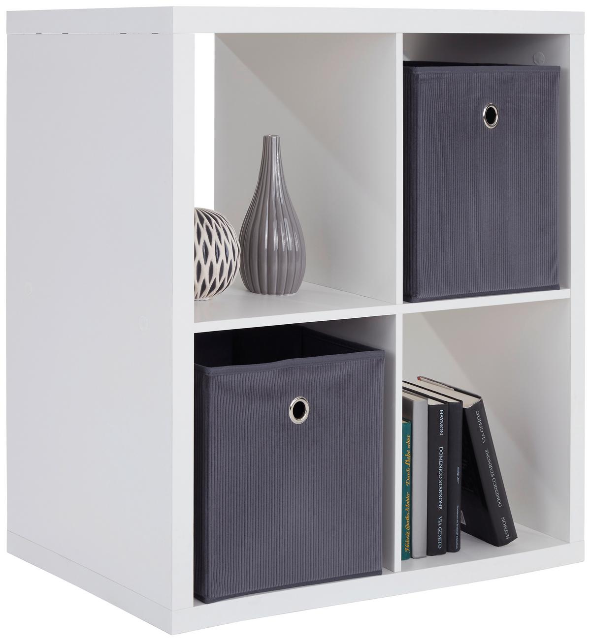 Regal Samy 1 B: 76 cm Weiß - Weiß, MODERN, Holzwerkstoff (76/76/37cm)