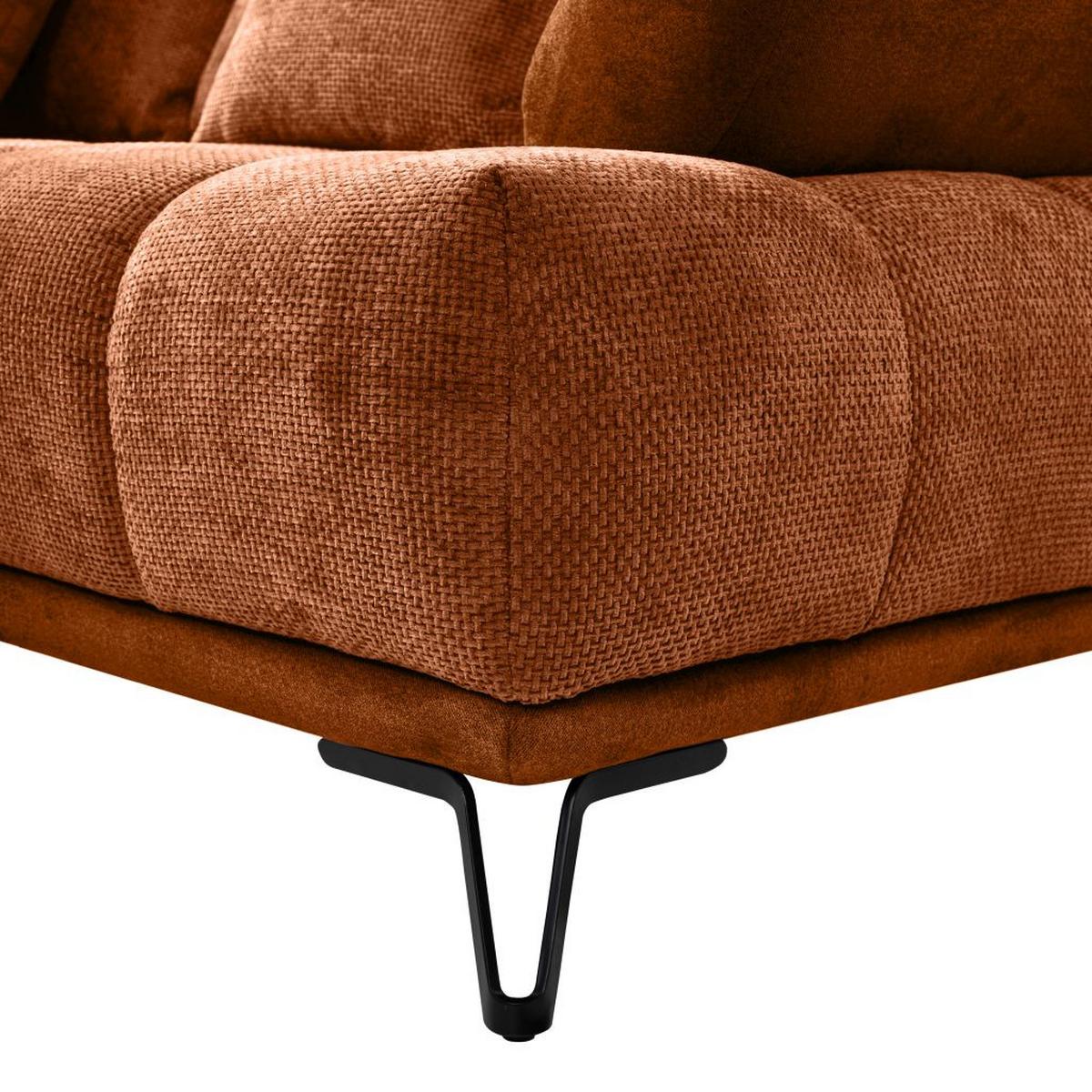 LARGO, levá, měděná, potřeba šířky dveří 90 cm - měděné barvy/černá, Moderní, kov/textil (184/262cm)