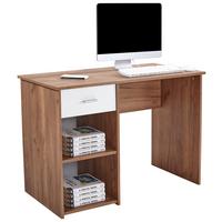 Schreibtisch mit Stauraum B 110 cm H 75cm Kubek 2, Eiche Dekor - Dunkelbraun, MODERN, Holzwerkstoff (110/75/50cm)