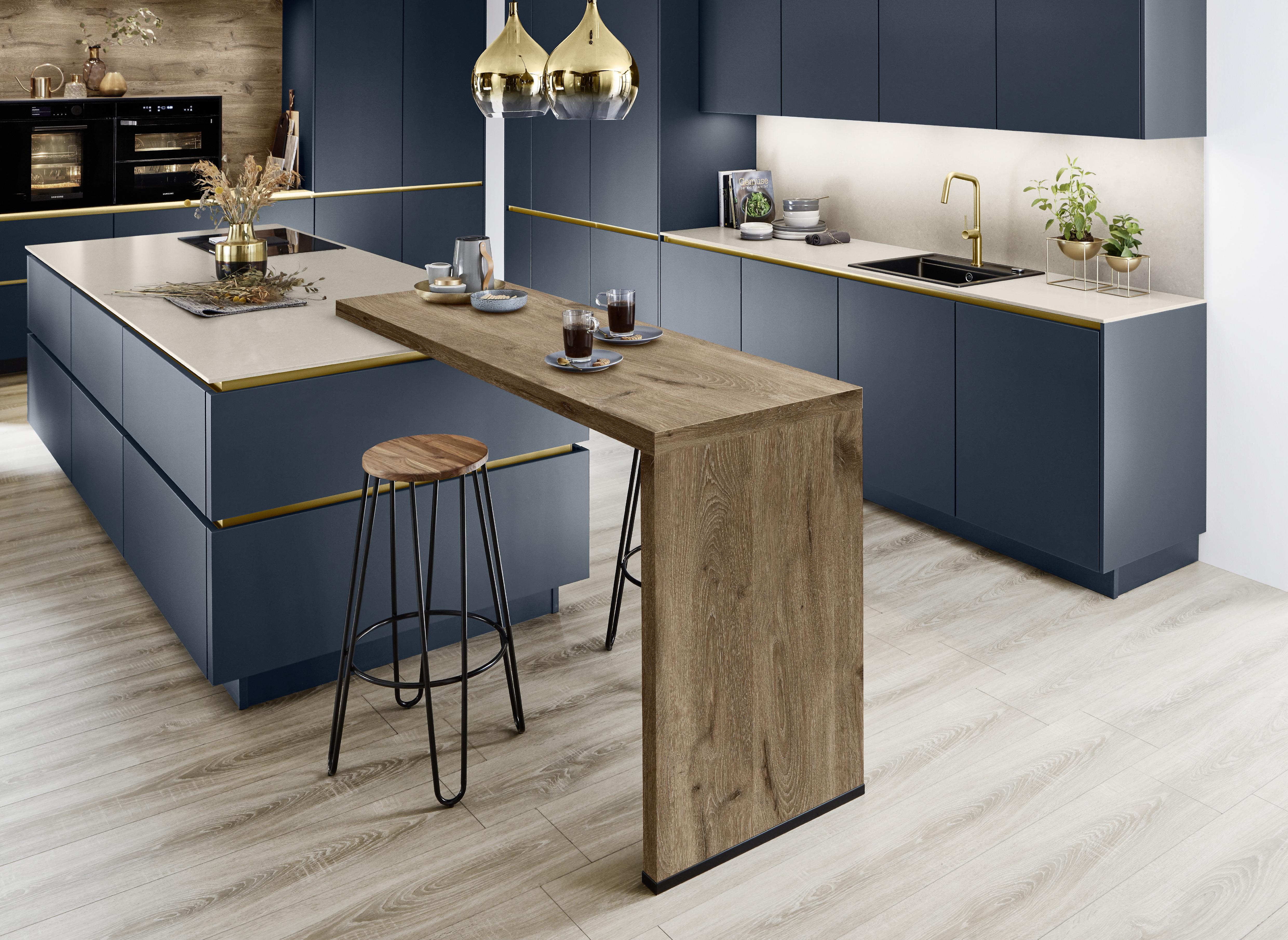 Einbauküche Eastbourne Frei Planbar Modern, grifflos - MODERN, Holzwerkstoff - Vertico