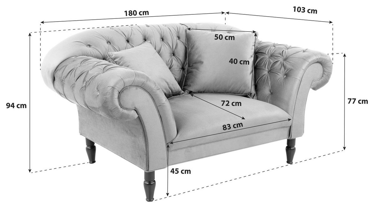 XXL-Sessel Cupido - Rot/Schwarz, Design, Textil (180/94/103cm) - MID.YOU