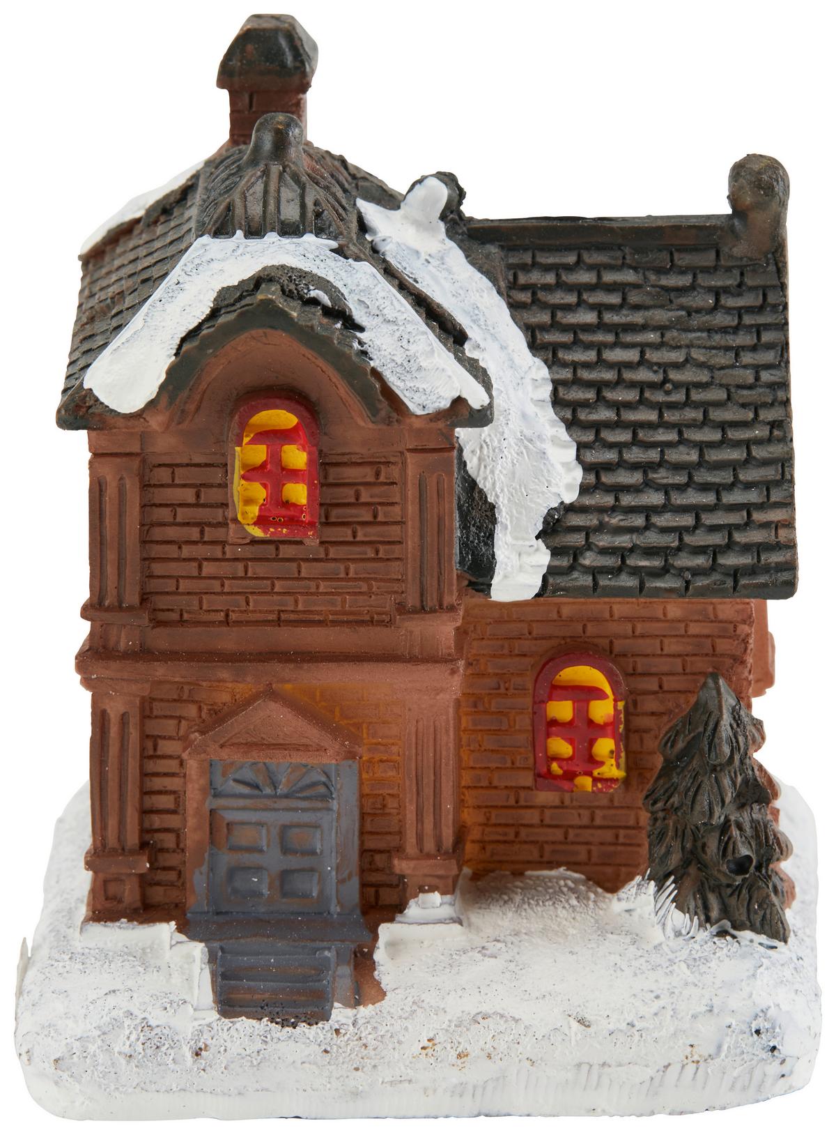 Weihnachtsdorf Kunststoff Stehend mit Leds - Multicolor, KONVENTIONELL, Kunststoff (34/13/10,5cm)