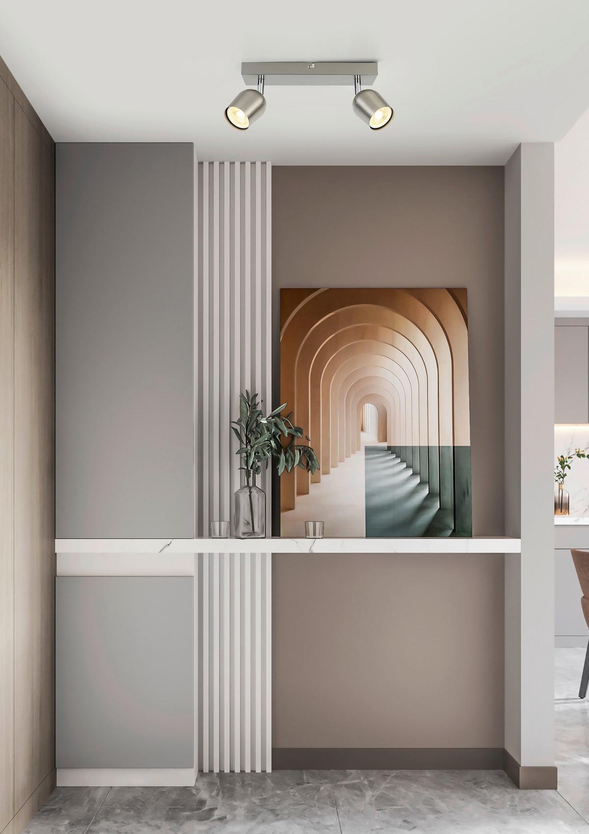 BODOVÉ SVÍTIDLO ERNESTINE - barvy chromu/barvy niklu, Romantický / Rustikální, kov/plast (26/7,5/14cm) - Mömax