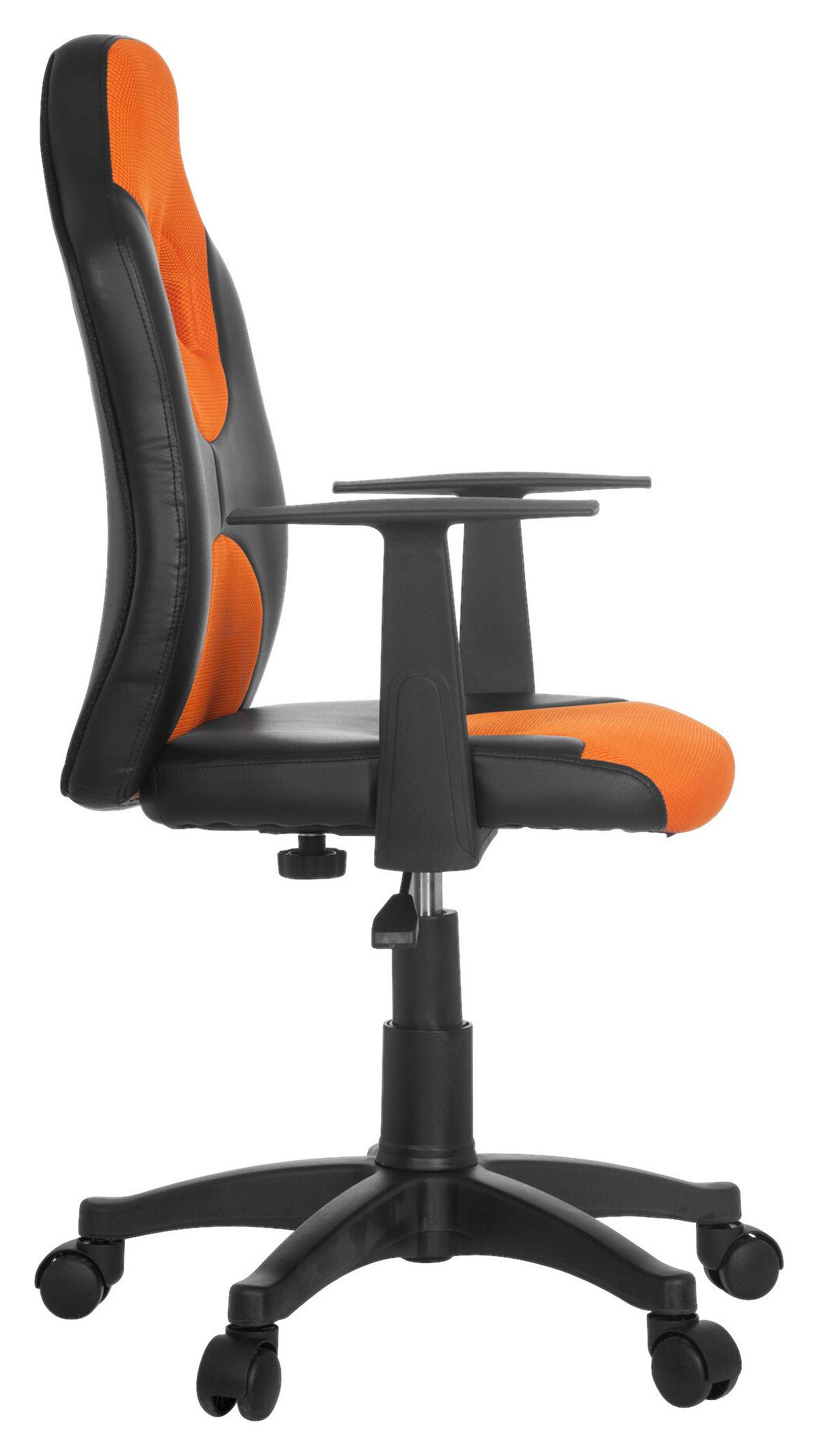 Jugenddrehstuhl Kid Racer Al Orange/Schwarz - Schwarz/Orange, Basics, Kunststoff (54/90-100/48cm) - MID.YOU