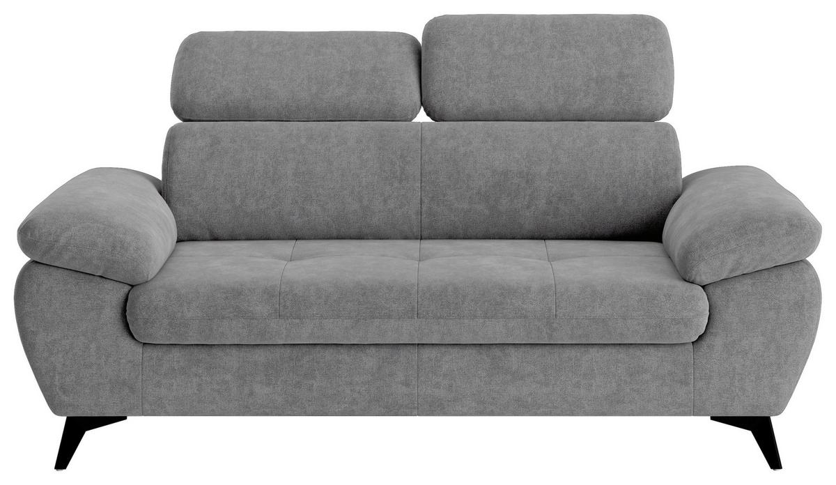 2-Sitzer-Sofa Hudson Grau B: 194 cm - Schwarz/Grau, Textil (194/84/100cm) - MID.YOU