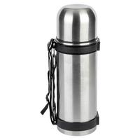 Isolierflasche Almi - Edelstahlfarben/Schwarz, Basics, Kunststoff/Metall (9,5/9,5/28,5cm) - Luca Bessoni