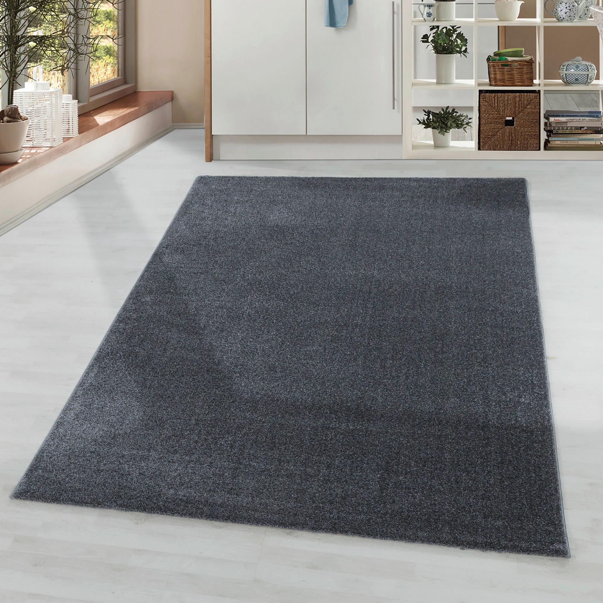 Teppich Läufer Grau Rio 80x250 cm - Grau, Basics, Textil (80/250cm)