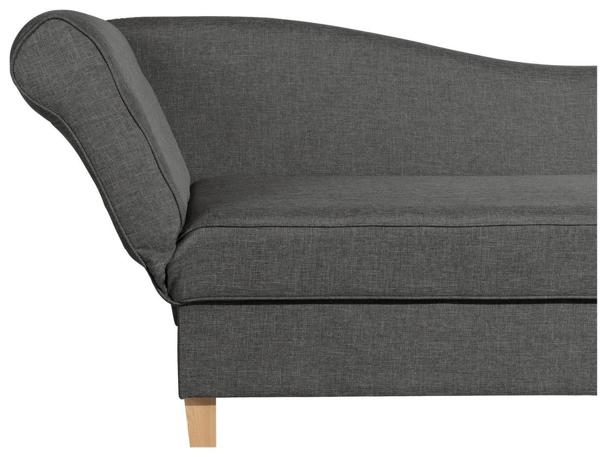 Récamiere Selma In Anthrazit B: 190 cm - Anthrazit/Buchefarben, Design, Textil (190/82/88cm) - Max Winzer