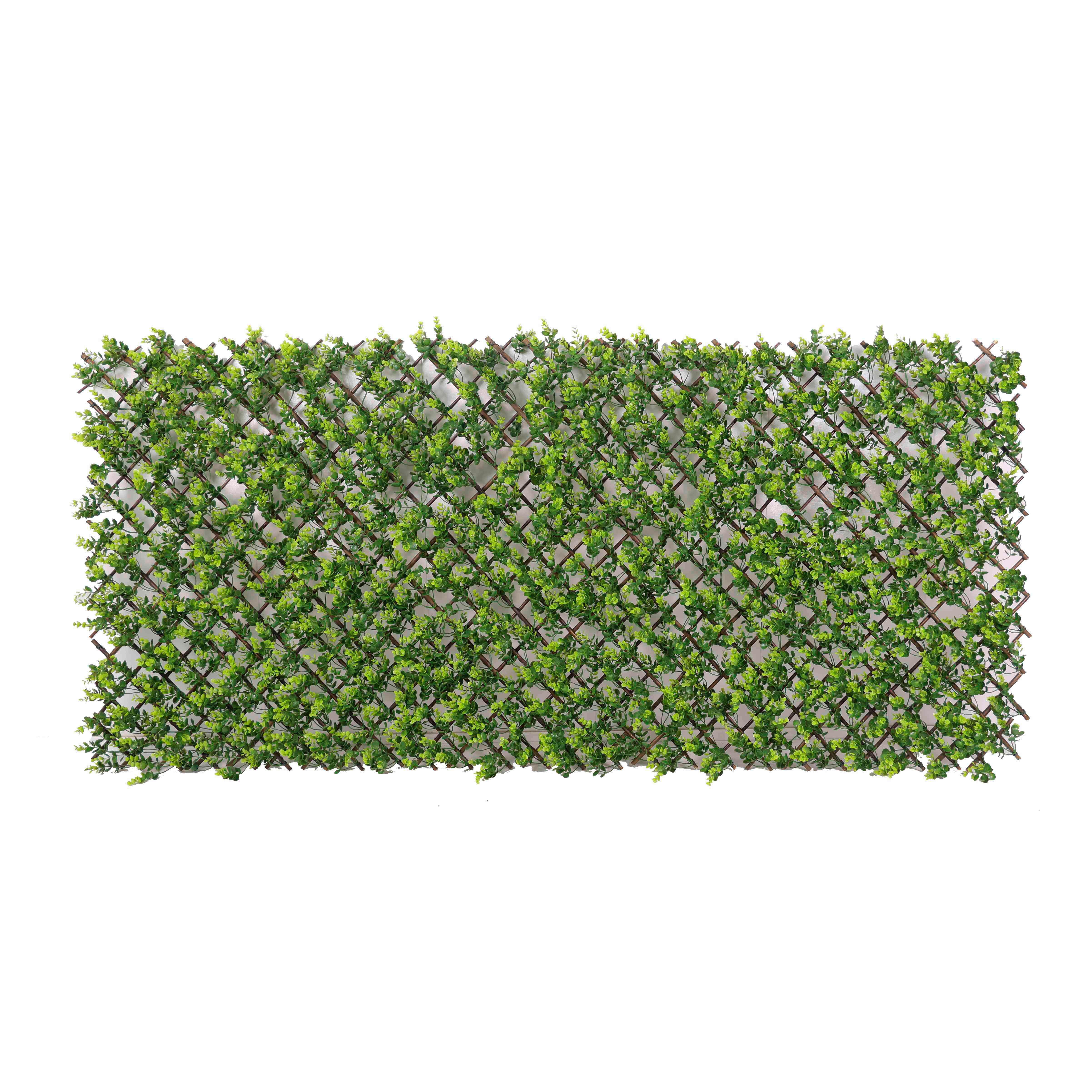 Sichtschutzhecke Devin - Dunkelgrün/Naturfarben, KONVENTIONELL, Holz/Kunststoff (200/100cm) - Luca Bessoni