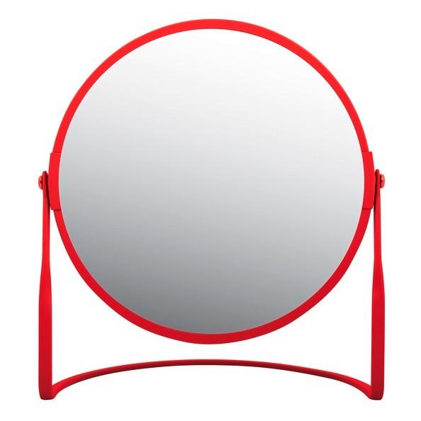 Standspiegel Akira Matt-Red - Rot, Basics, Glas (18,4/10,5/20cm)