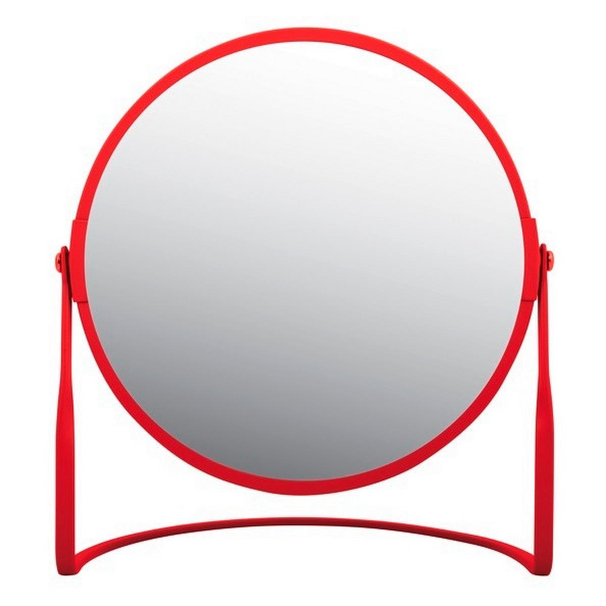 Standspiegel Akira Matt-Red - Rot, Basics, Glas (18,4/10,5/20cm)