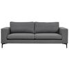 2-Sitzer-Sofa Bolero - Schwarz/Grau, Design, Kunststoff/Textil (215/84/88cm) - Livetastic