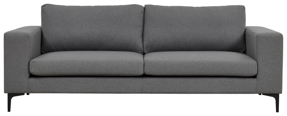 2-Sitzer-Sofa Bolero - Schwarz/Grau, Design, Kunststoff/Textil (215/84/88cm) - Livetastic