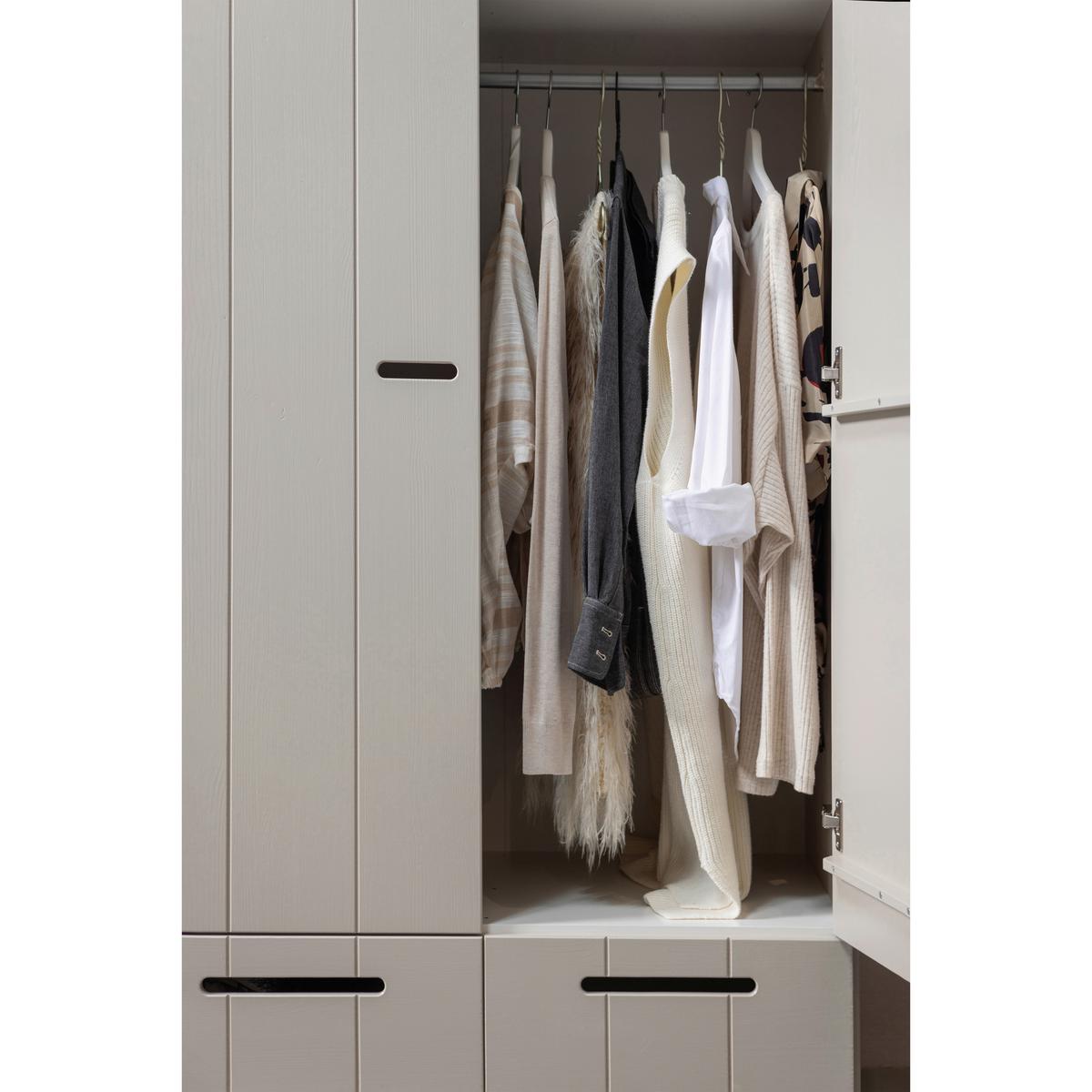 DREHTÜRENSCHRANK Connect Grau B: 94cm - Grau, Basics, Holz (94/195/53cm) - MID.YOU