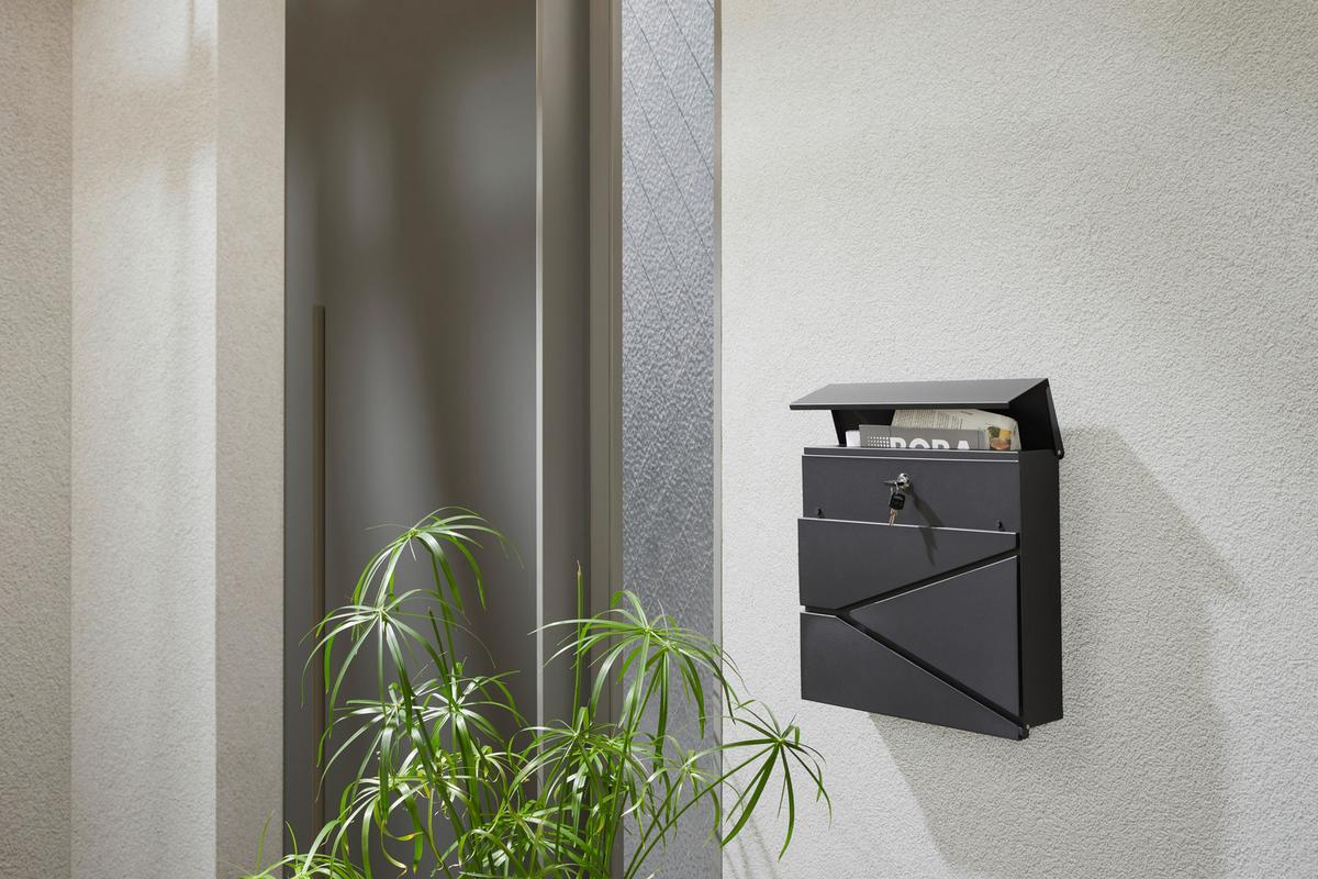 Postaláda Rasmus - fekete, Design, fém (37/36/10cm) - Homezone