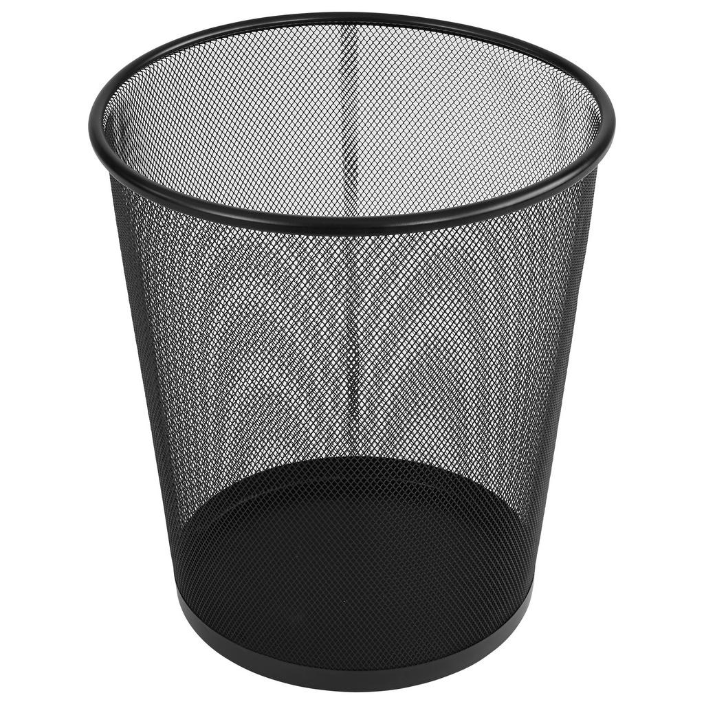 Papierkorb Mesh Schwarz Metall DxH: ca. 30,5x34,5 cm