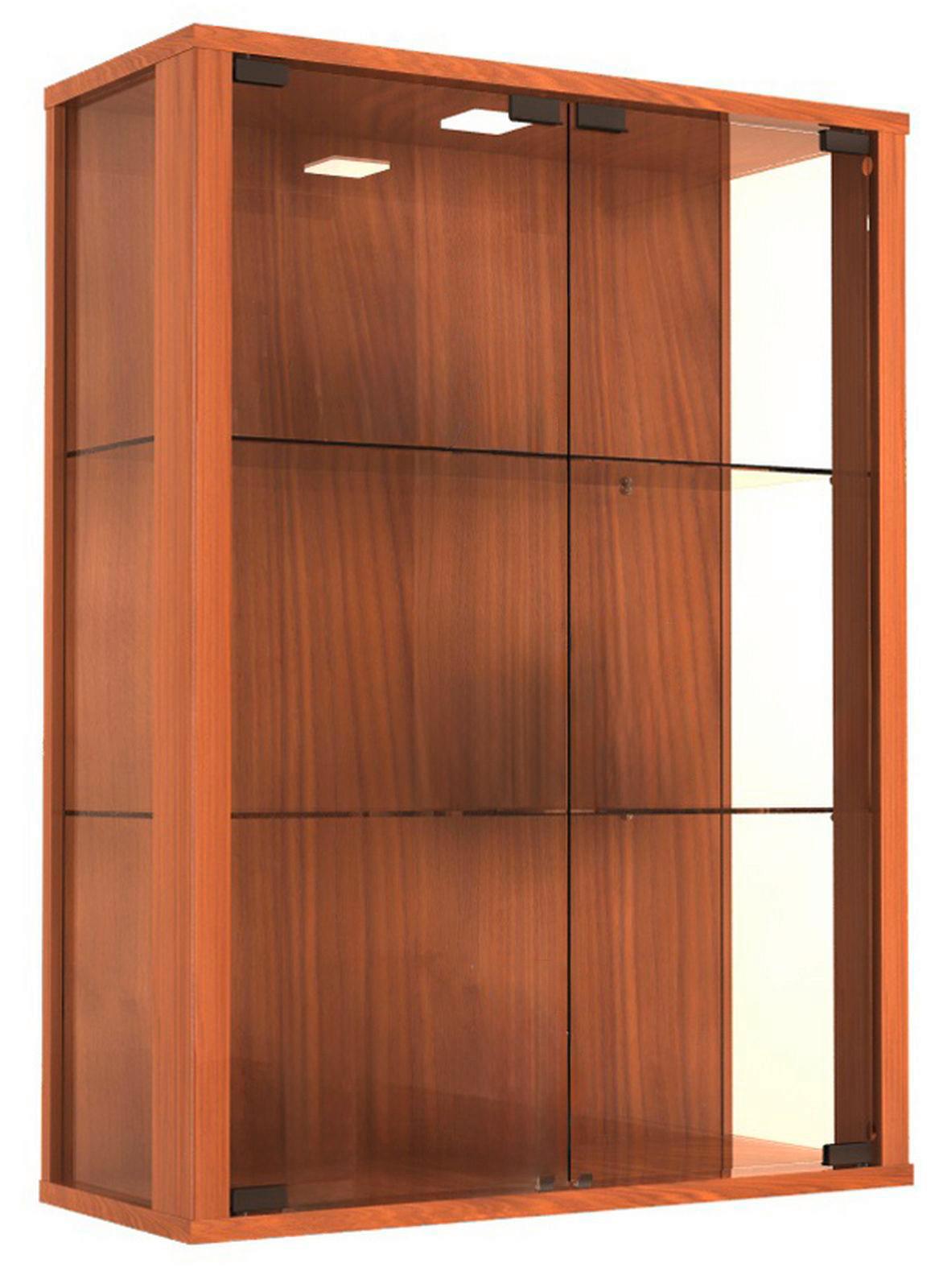 Hängevitrine Udina Nussbaumfarben B: 60 cm - Transparent/Nussbaumfarben, LIFESTYLE, Glas/Holzwerkstoff (60/80/25cm) - MID.YOU