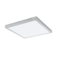 Aufbauleuchte Fueva L: 50 cm Silberfarben/Weiß, 25 W, Led - Silberfarben/Weiß, KONVENTIONELL, Kunststoff/Metall (50/50/3cm) - Eglo