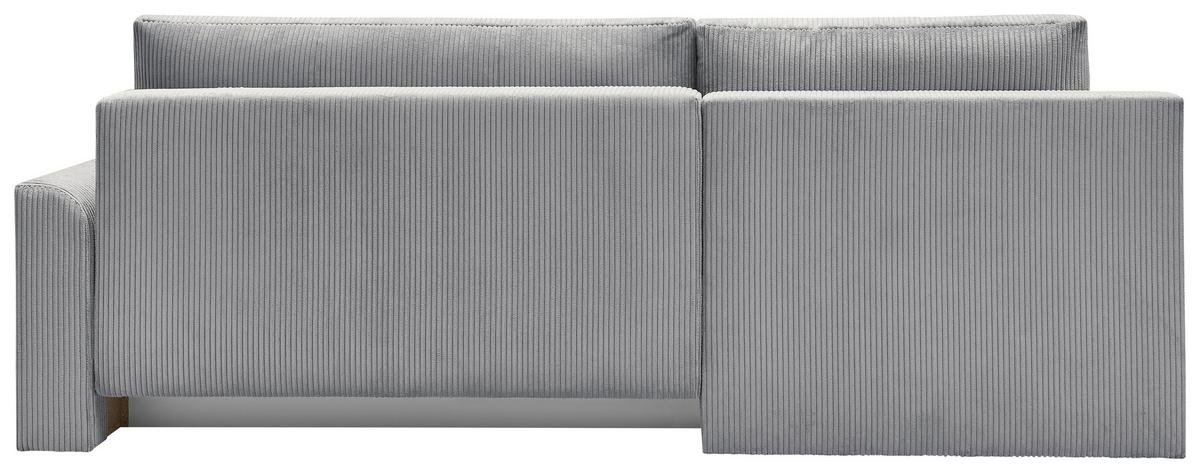 Rohová sedačka KIM L160, oboustranná, šedý manšestr - šedá/černá, Moderní, dřevo/textil (233/160cm)