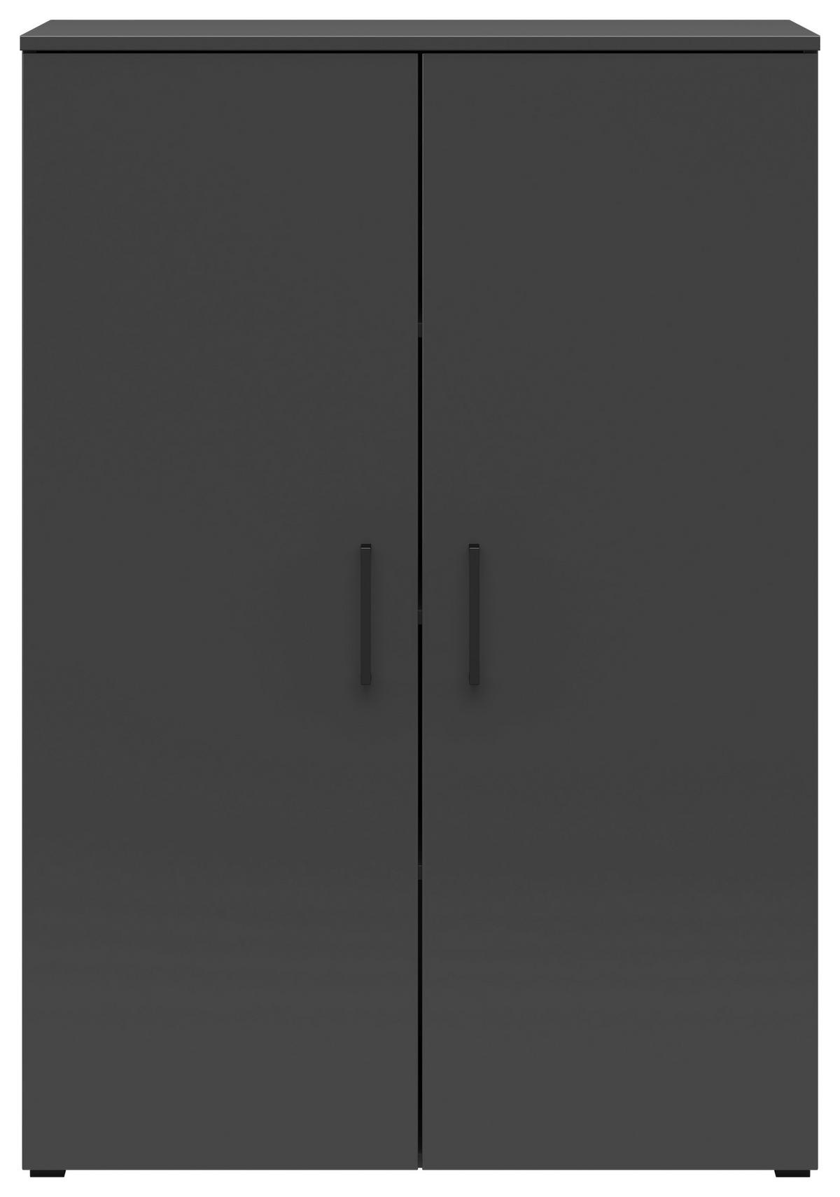 Komód Multistauraum - grafitszürke, Modern, faalapú anyag (80/115/40cm) - Carryhome