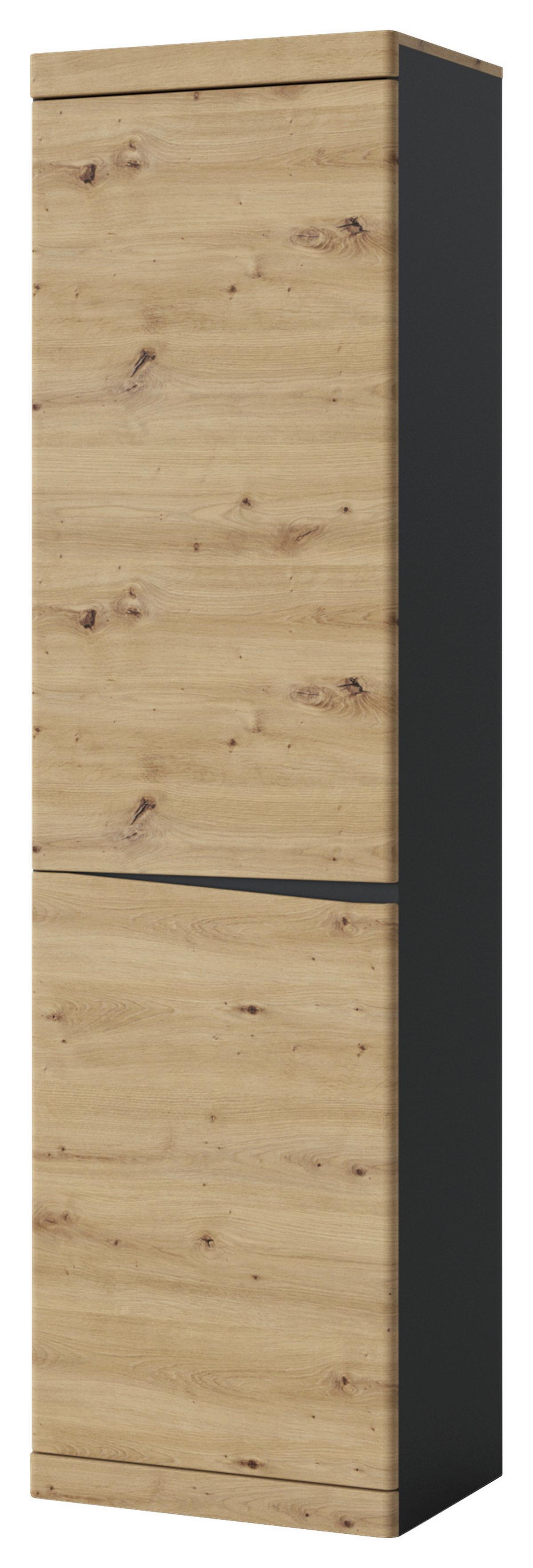 Schrank Turino Eiche Artisan Anthrazit B: 54 cm - Anthrazit/Eiche Artisan, Trend, Holzwerkstoff (54/196,5/39,9cm)
