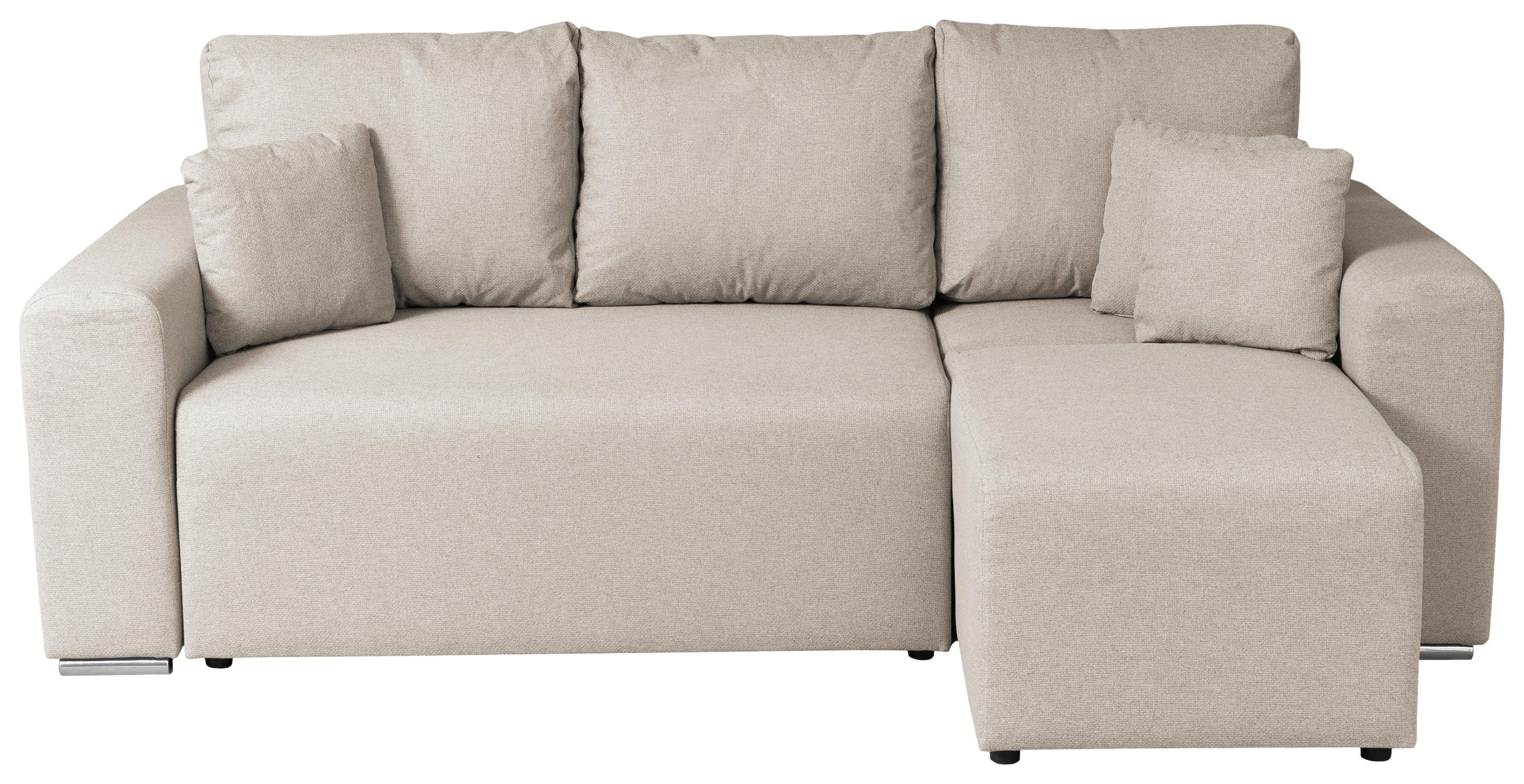 Ecksofa mit Schlaffunktion & Bettkasten Bega Beige