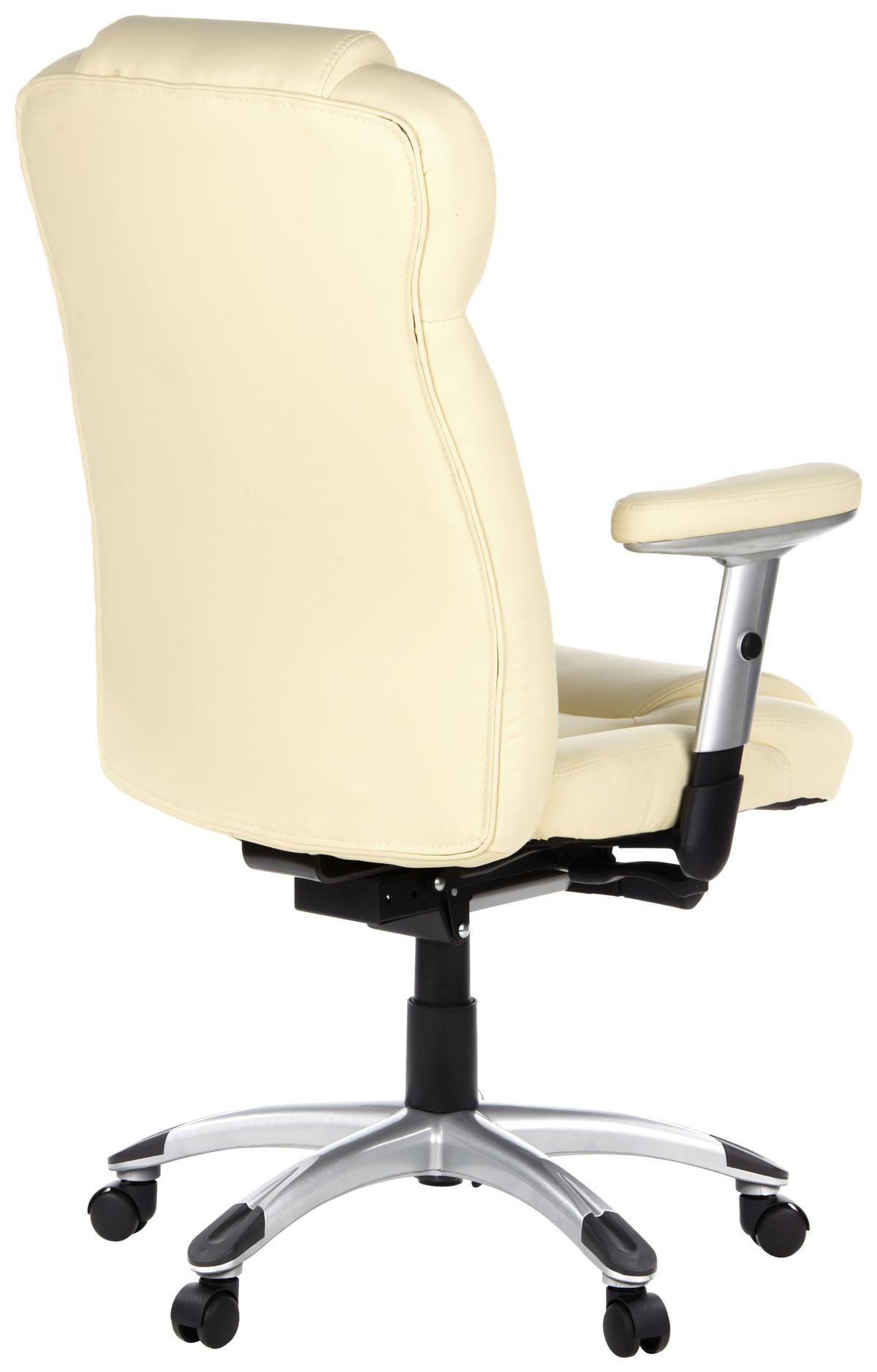 Chefsessel Embassy 200 Cremefarben - Silberfarben/Creme, MODERN, Kunststoff/Textil (63/131/53cm) - MID.YOU