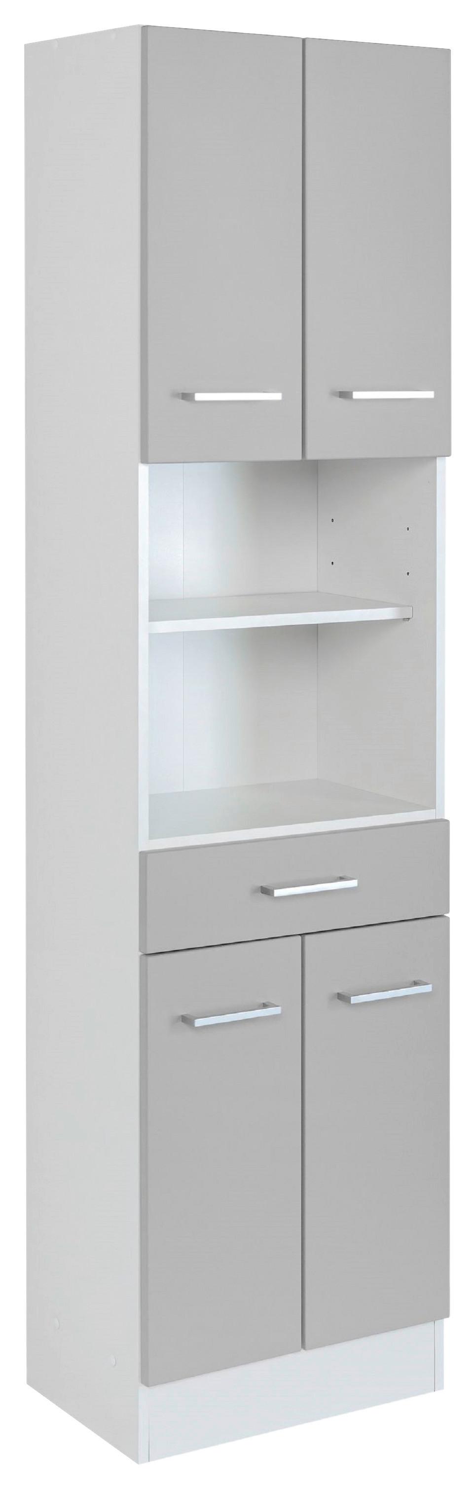 Hochschrank Riga Hellgrau/Weiß B: 50 cm