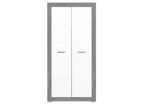 Skříň Derby - bílá/šedá, Moderní, dřevěný materiál (96/196/56cm) Skříň Derby - bílá/šedá, Moderní, dřevěný materiál (96/196/56cm)