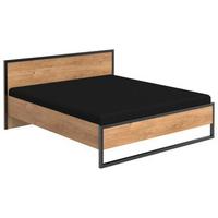Futonbett 180x200 Detroit, Eichefarben/Graphit - Eichefarben/Graphitfarben, Basics, Holzwerkstoff (180/200cm) - MID.YOU