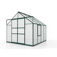 Gewächshausbausatz Meridian 2 6700 6,7 M2 Metall/kunststoff - Smaragdgrün, Basics, Kunststoff/Metall (257/231,8/258cm)