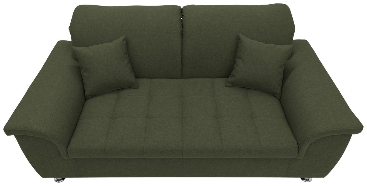 2-sitzer-sofa Kopfteil Verstellbar Franzi Grün - Chromfarben/Grün, KONVENTIONELL, Textil (190/81/105cm) - MID.YOU