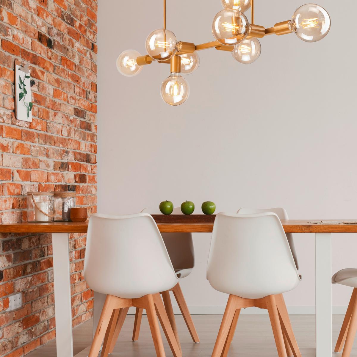 Hängeleuchte Astrid Goldfarben H: 90 cm - Goldfarben, Basics, Glas/Metall (90cm)