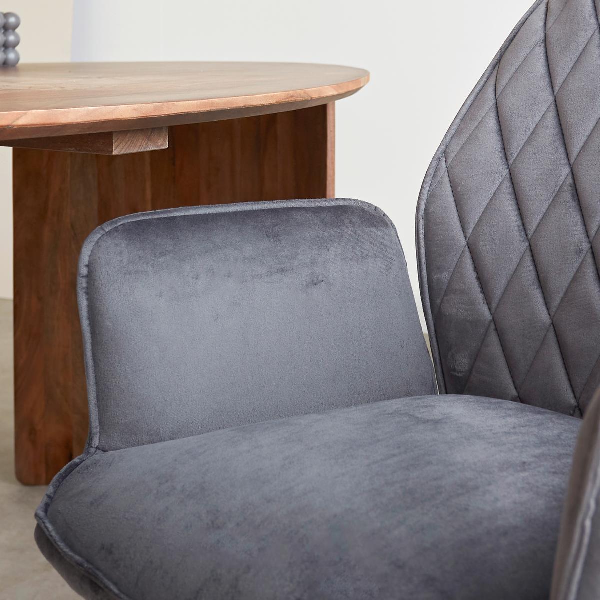 Armlehnstuhl-set Donny Anthrazit B: 57,5 Cm - Anthrazit/Schwarz, MODERN, Textil/Metall (57,5/92/52cm) - MID.YOU