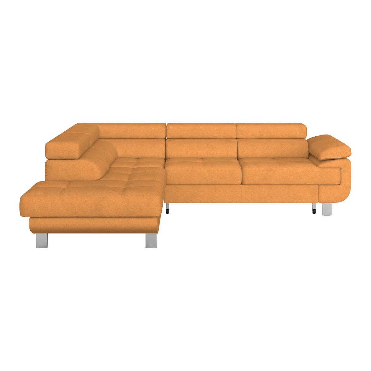 Ecksofa mit Schlaffunktion + Bettkasten Savona Webstoff - Orange, MODERN, Textil (230/270cm) - Ondega