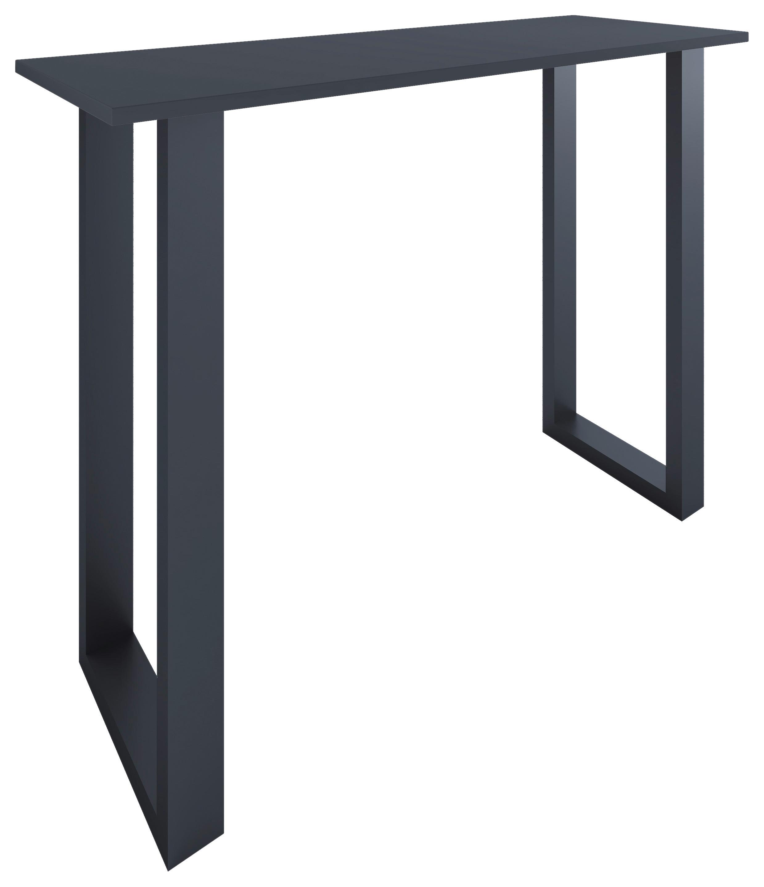 Bartisch Xona B 140x50 - Anthrazit/Schwarz, KONVENTIONELL, Holzwerkstoff/Metall (140/102/50cm)