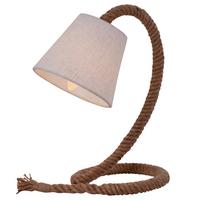 Tischlampe Rope Naturfarben/ Weiß mit Kippschalter - Naturfarben/Weiß, Design, Kunststoff/Textil (26/38cm) - Näve