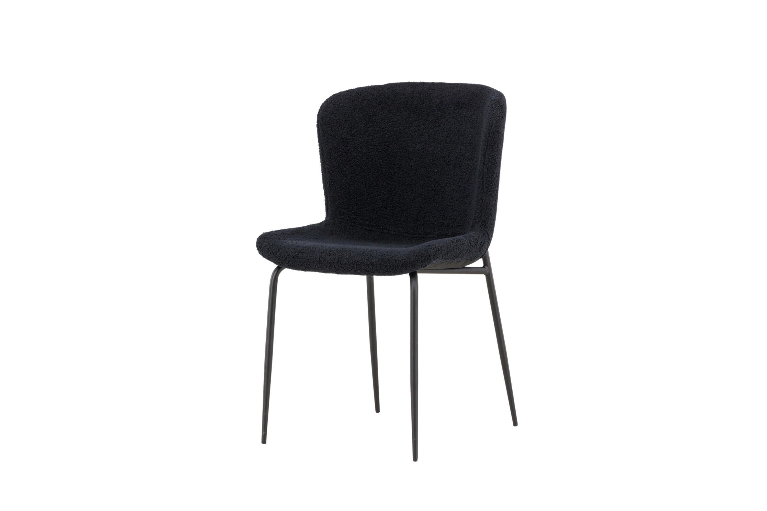 STUHL Modesto Schwarz B: 48 cm - Schwarz, MODERN, Textil/Metall (48/80/54cm) - Livetastic