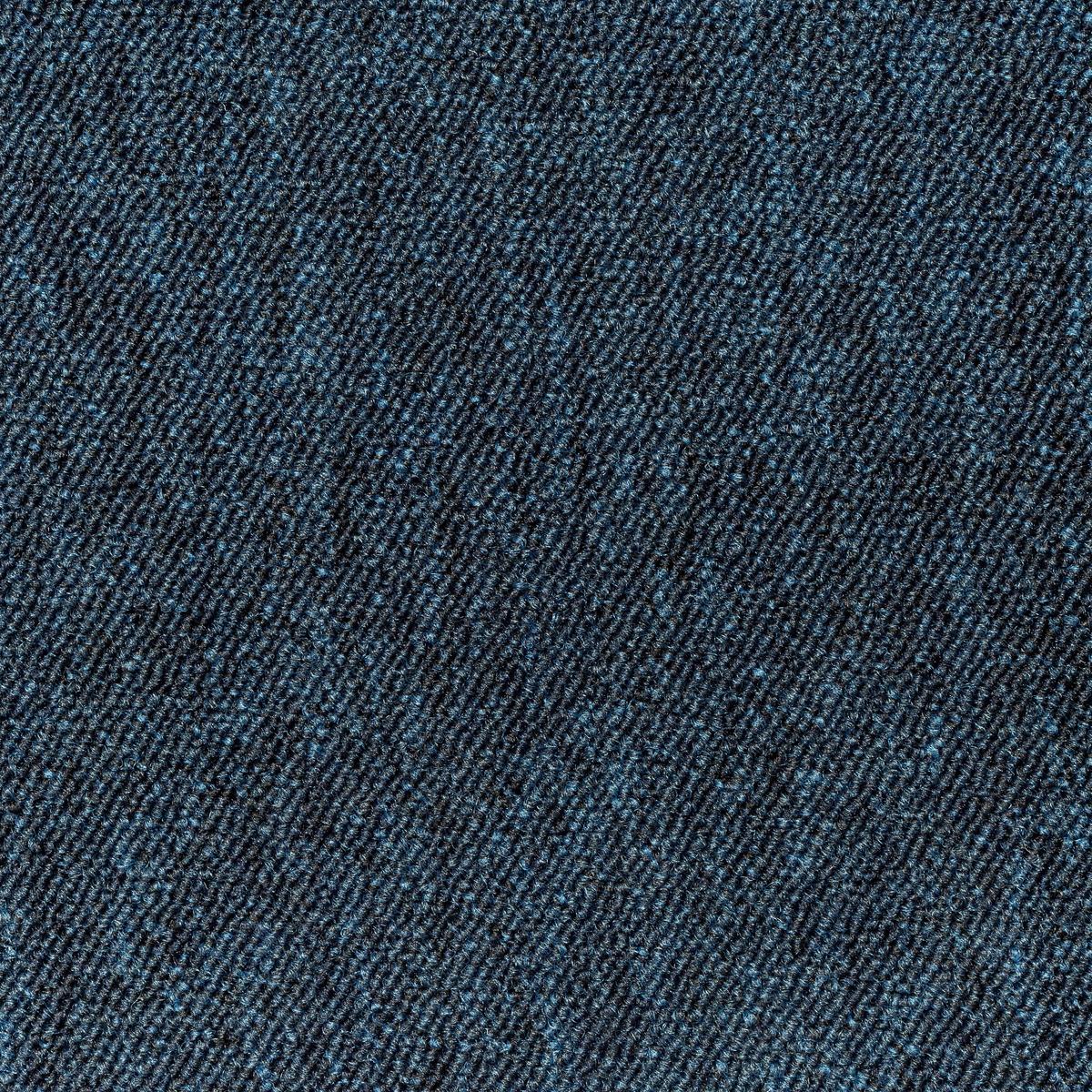 Teppichfliese Dunkelblau Sparkle 50x50cm Florhöhe 3,5mm - Dunkelblau, Basics, Textil (50/50cm)