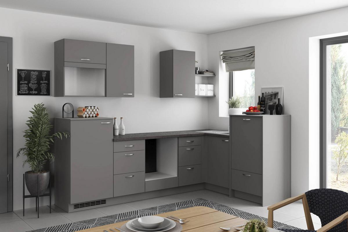 Eckküche Win - Anthrazit, MODERN, Holzwerkstoff (280/178cm) - Express