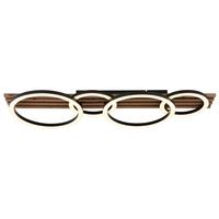 Led-deckenleuchte Tisha L:86cm Schwarz Weiß Dunkelbraun - Dunkelbraun/Schwarz, Natur, Holzwerkstoff/Kunststoff (86/30/9,5cm) - Globo