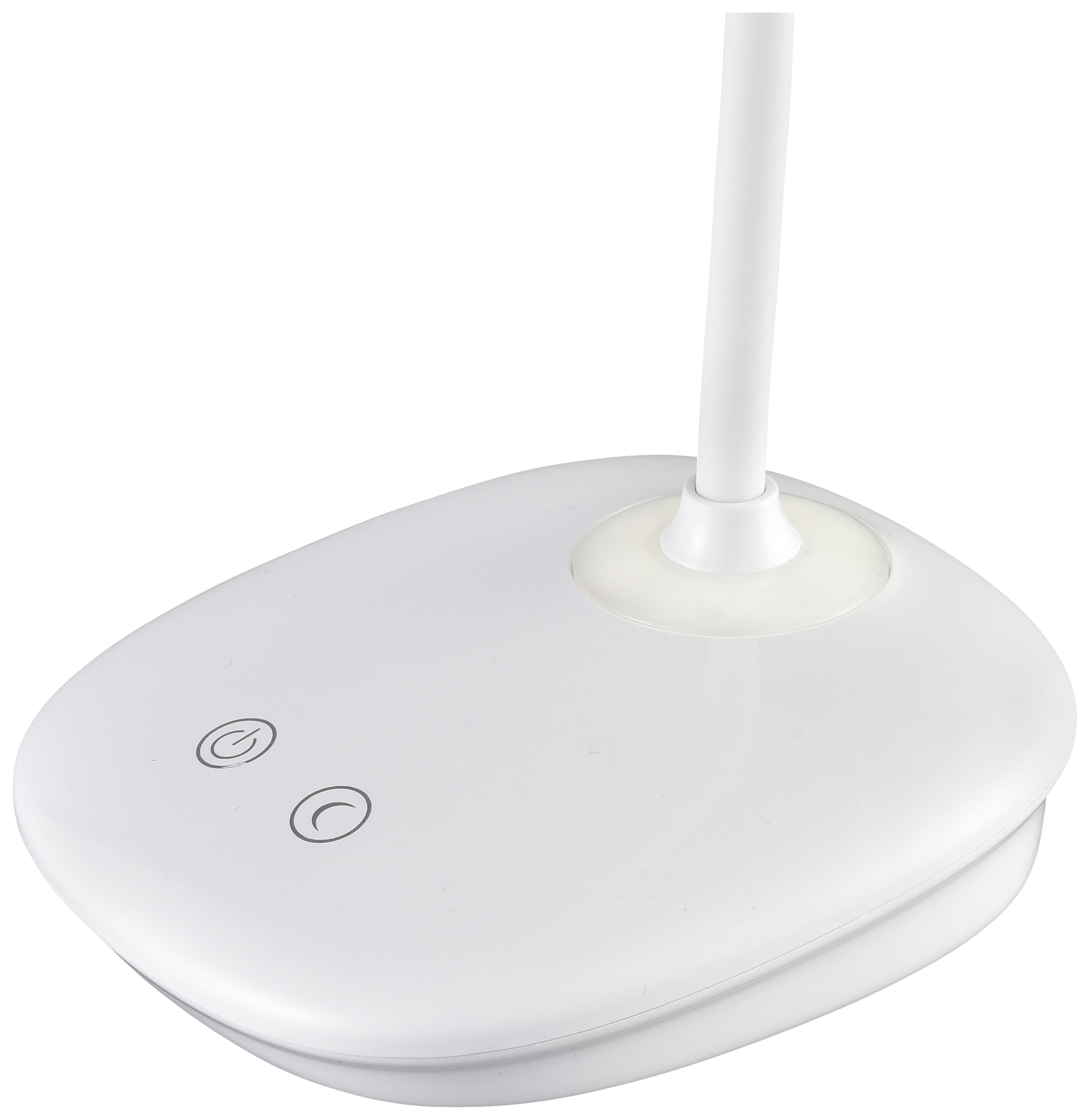 LED lampa na písací stôl Luli V: 43cm, 4 Watt - biela, Lifestyle, plast (12/43cm) - Based