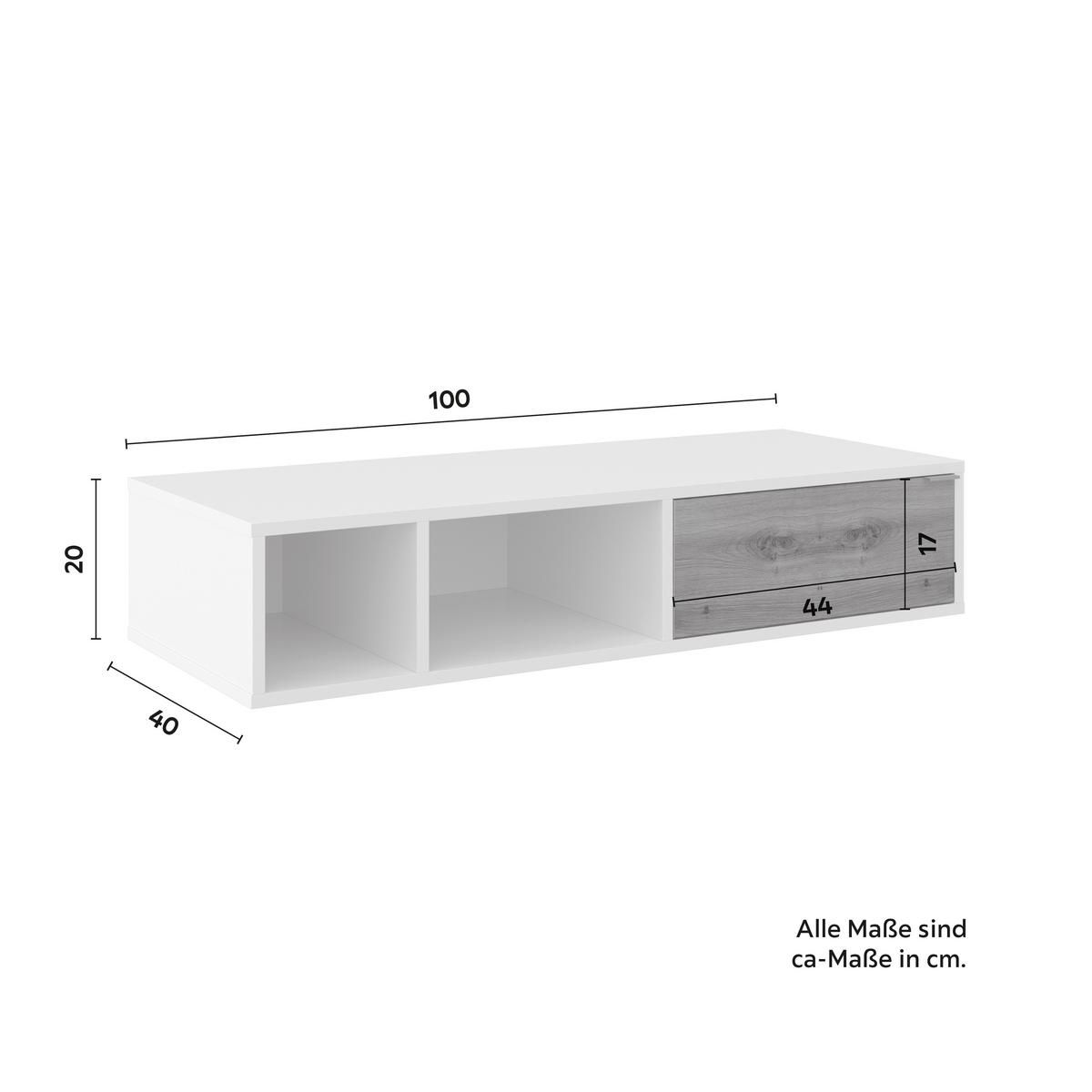 Koupelna Wick 5 -dílná přírodní/bílá - bílá/přírodní barvy, Moderní, kov/kompozitní dřevo - Bessagi Home