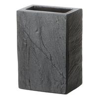 DRŽÁK NA ZUBNÍ KARTÁČEK LOKI - antracitová, přírodní materiály (7,5/11/5cm)